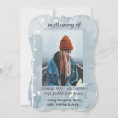 Feier der Libellenfliege Weiße Blume Einladung (Vorderseite)