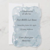 Feier der Libellenfliege Weiße Blume Einladung (Rückseite)