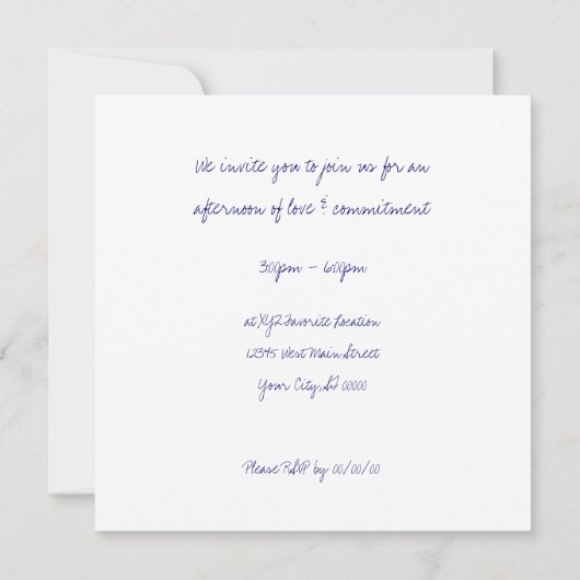 Feier der Liebe Einladung (Rückseite)