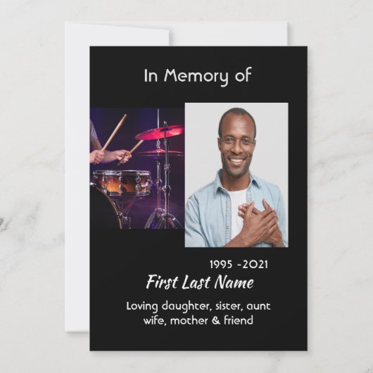 Feier der Life Service Drummer Band Einladung (Rückseite)