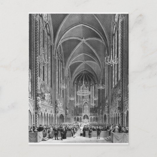 Feier der Messe für den Richter Einladungspostkarte (Vorderseite)