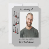 Feier der Musikerin der Gitarre des Life Service Einladung (Rückseite)