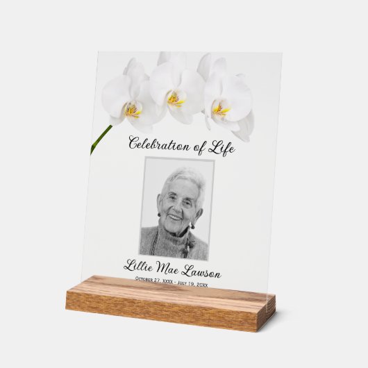 Feier der Orchideen des Lebens Acrylschild (Winkel)