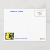 Feier der Postkarte des Frühlings (Rückseite)