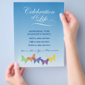 Feier der Schmetterlinge des Lebens Einladung Flye Flyer (Hand)