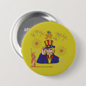 Feier der tapferen Herzen grünlich gelb Button (Vorne & Hinten)