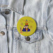 Feier der tapferen Herzen grünlich gelb Button (Beispiel)