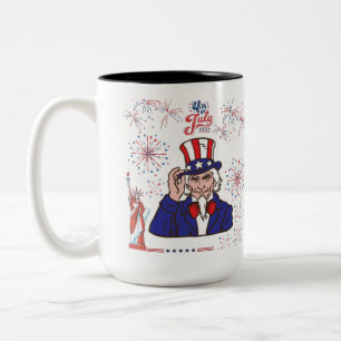Feier der tapferen Herzen schwarz & weiß Zweifarbige Tasse