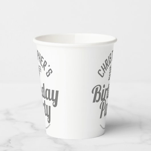 Feier des 10. Geburtstages Pappbecher (Links)