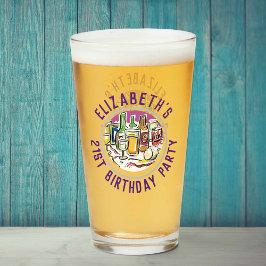 Feier des 21. Geburtstagsglases Glas