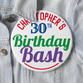 Feier des 30. Geburtstags Button (Beispiel)