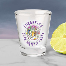 Feier des 50. Geburtstagsschussglases Schnapsglas