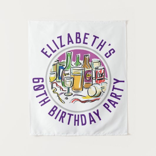 Feier des 60. Geburtstagsgeschichten Wandteppich (Vorderseite)