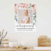 Feier des blush Pink Peony Foto Poster (Küche)