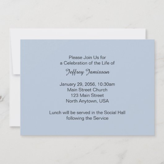 Feier des Einladens zum Leben in der U-Bahn Einladung (Rückseite)