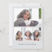 Feier des Fotos Leben Peach Rose Beerdigung Einladung (Rückseite)