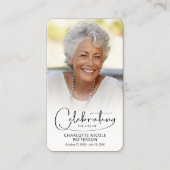 Feier des Fotos Lesezeichen Gebetskarte Visitenkarte (Vorderseite)