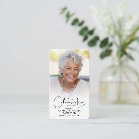 Feier des Fotos Lesezeichen Gebetskarte Visitenkarte (Stehend Vorderseite)