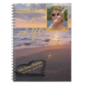 Feier des Fotos Sunset Ocean Notizblock (Vorderseite)