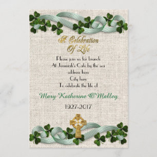 Feier des irischen keltischen Kreuzes Leben Einladung