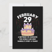 Feier des Leap Year 29 Februar Geschenk Einladung (Vorderseite)