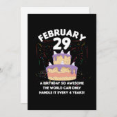 Feier des Leap Year 29 Februar Geschenk Einladung (Vorne/Hinten)