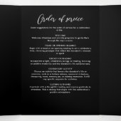 Feier des Lebens 10-Foto Collage Moderne Dreifach-gefaltete Programmkarte (Innenseite Mitte)