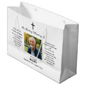 Feier des Lebens 1 Foto Bibelvers Große Geschenktüte (Vorderseite Schrägansicht)