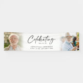 Feier des Lebens 2-Foto-Trauerfeier oder Gedenkfei Banner (Horizontal)