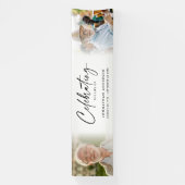 Feier des Lebens 2-Foto-Trauerfeier oder Gedenkfei Banner (Vertikal)