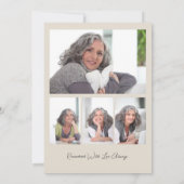 Feier des Lebens 4 Foto Herbst Beerdigung der Blum Einladung (Rückseite)