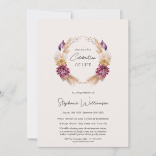 Feier des Lebens 4 Foto Herbst Beerdigung der Blum Einladung