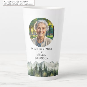 Feier des Lebens Andenken an Berge und Bäume Milchtasse