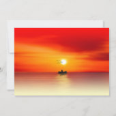 Feier des Lebens Angelsee Sonnenaufgang Einladung (Rückseite)