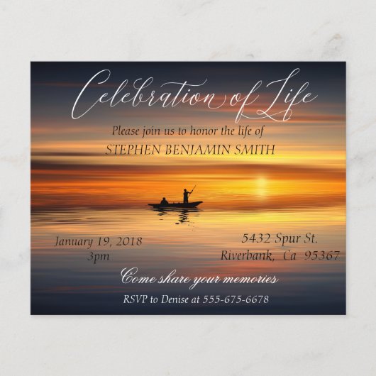 Feier des Lebens Angelsee Sunset Sunrise in (Vorderseite)