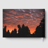 Feier-des-Lebens-Baumwollwolken-Sonnenuntergangs-F Gästebuch (Rückseite)