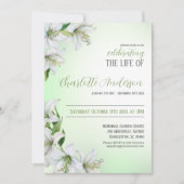 Feier des Lebens Beerdigung der Blumen Einladung (Vorderseite)