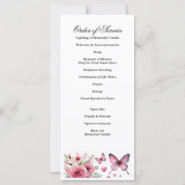 Feier des Lebens, Beerdigung, Gedenkdienst