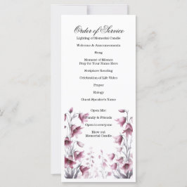 Feier des Lebens, Beerdigung, Gedenkdienst