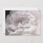 Feier des Lebens Blass Rosa Rose Einladung (Vorderseite)