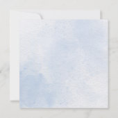 Feier des Lebens, blau und weiß Einladung (Rückseite)