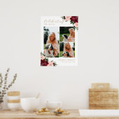 Feier-des-Lebens-Blumen-3-Foto-Willkommensschild Poster (Küche)