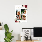 Feier-des-Lebens-Blumen-3-Foto-Willkommensschild Poster (Heimbüro)