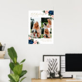 Feier-des-Lebens-Blumen-3-Foto-Willkommensschild Poster (Heimbüro)