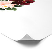 Feier-des-Lebens-Blumen-Foto-Willkommensschild Poster (Ecke)