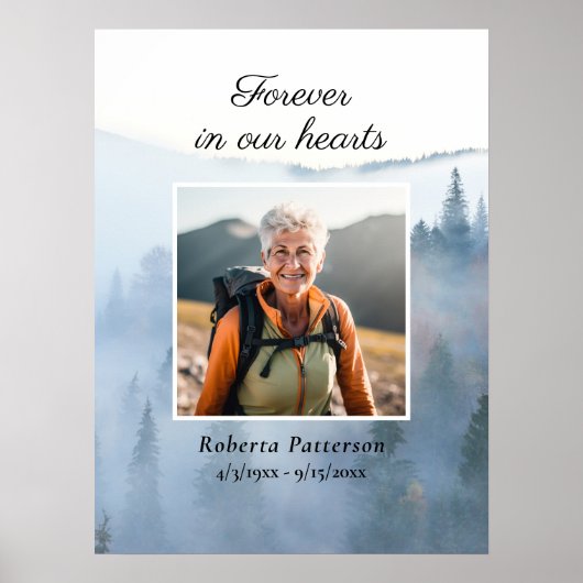 Feier des Lebens Deine Fotos Beerdigung herunterla Poster (Vorne)