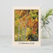 Feier des Lebens, drei Aspekte im Herbst Einladung (Stehend Vorderseite)