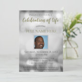Feier des Lebens - ein Foto hinzufügen Einladung (Stehend Vorderseite)