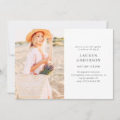 Feier des Lebens Einfaches Modernes Chic Foto Einladung (Vorderseite)