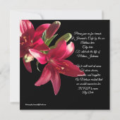 Feier des Lebens Einladung Asiatische Lily (Rückseite)